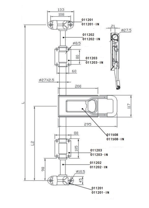 Dimension drawing for CR-011240-In