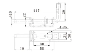 Dimension drawing for CR-064001-IN