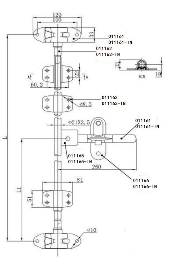Dimension drawing for CR-011165