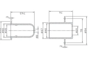 Dimension drawing for CR-990132