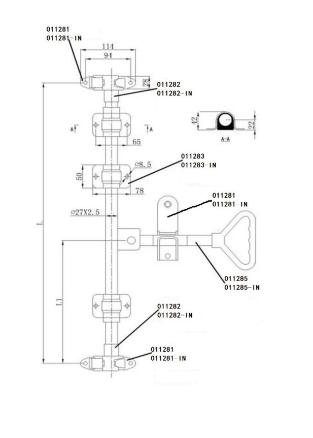 Dimension drawing for CR-011284