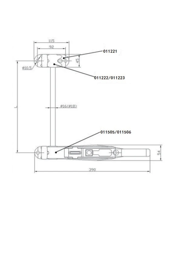 Dimension drawing for CR-011222