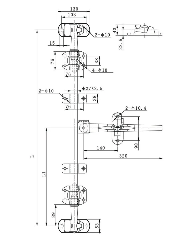 Dimension drawing for CR-011052