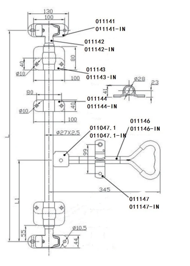 Dimension drawing for CR-011144